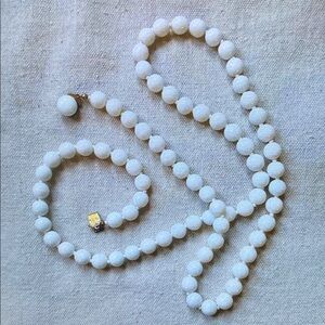 Elegant White Beaded Necklace